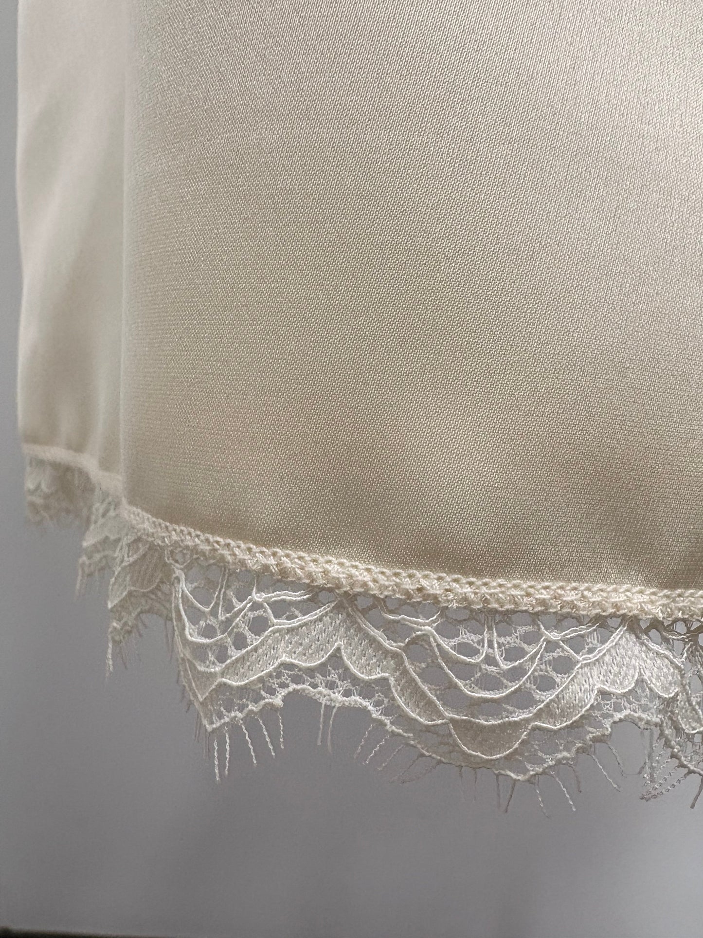 Moonlit Lace & Satin Two-Piece Slip Set - Enchanted Ivory