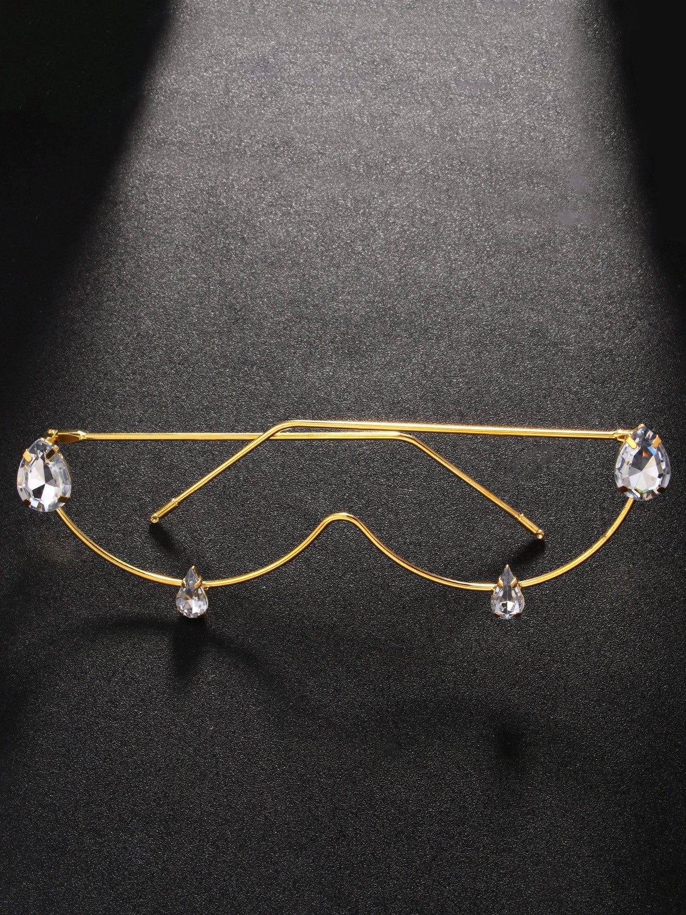 Rhinestone Frameless Party Glasses – Sparkle Vibes